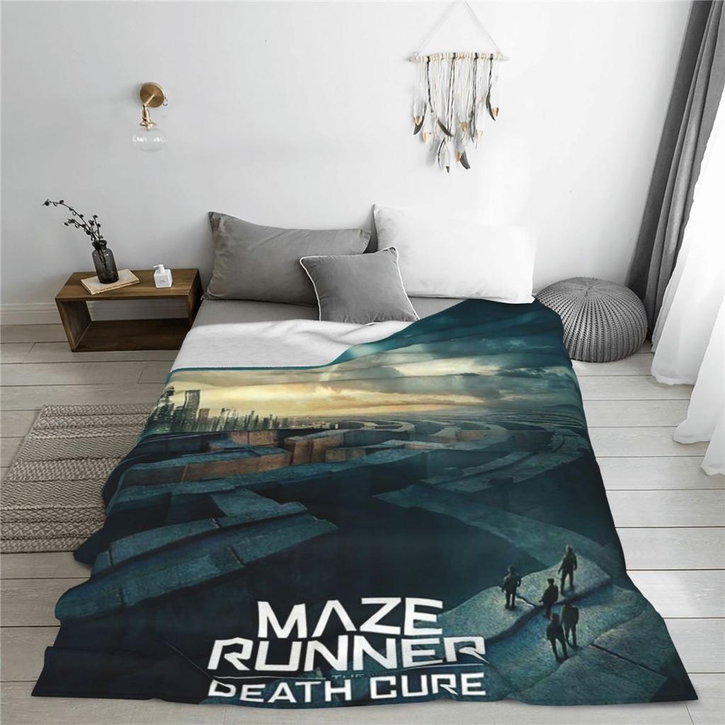Die Auserwählten – Runner Trials Amerikanischer Film Flugzeug Reise Decken Warme Flanell Überwurfdecke Bettwäsche für Bett Wohnzimmer Reise Zuhause Sofa