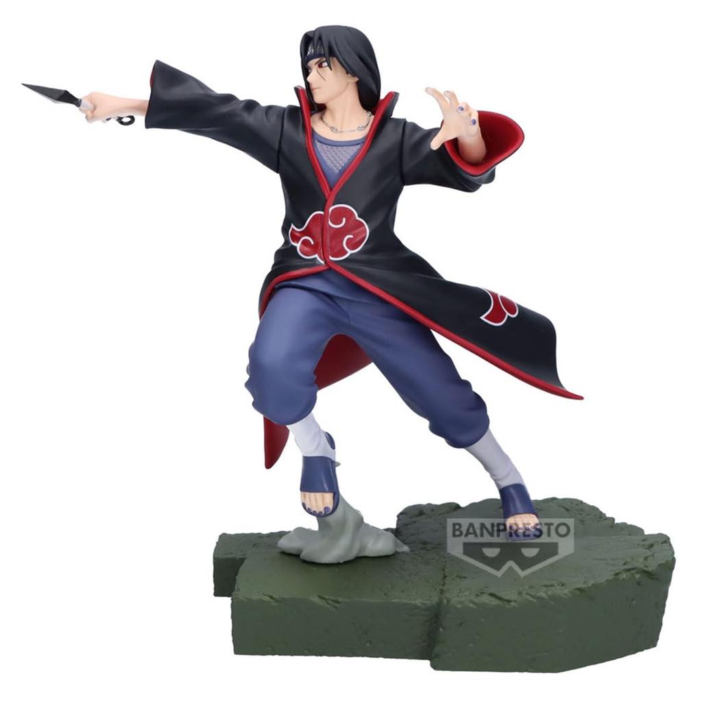 BANPRESTO Itachi Uchiha Naruto Shippuden Actionfigur Kombinationskampf 16cm BP30021P Mehrfarbig Sammlerfigur Perfekt für Anime-Fans