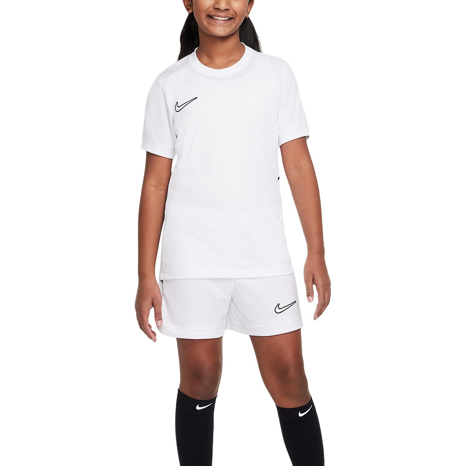 

Nike Футболка Dri-Fit Academy Устойчивые материалы Влагоотводящая Удобная Дышащая С коротким рукавом Детские топы Белый Черный HJ3716-100 XL