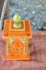 Embossed Painted Wood Mandir Antique Finish Wall Shrine