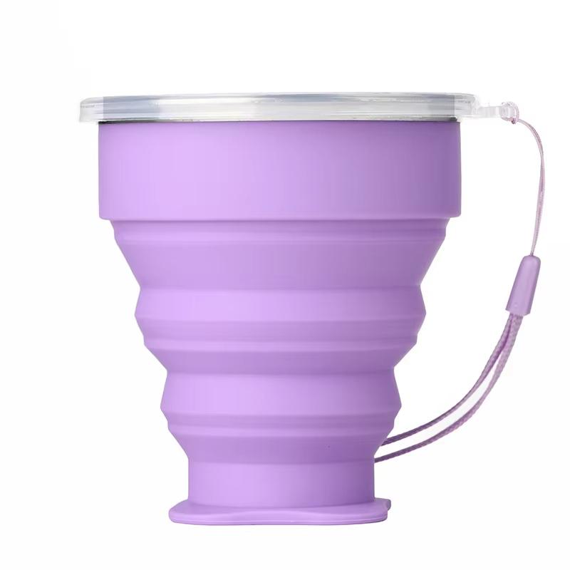 Outdoor Portable Silicone Folding Water Cup, Multifunctional Telescopic Water Cup, Candy Silicone Mouthwash Folding Cup