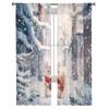 Weihnachten und Winter Schneeflocken Vorhänge für Wohnzimmer Schlafzimmer Home Dekoration Fenster Voile Tüll Vorhang Vorhänge
