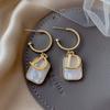 Fashion Retro Metal Geometry Silver Stud Earrings Women's 2023 Earrings Cold Wind Fancy Graceful Earrings