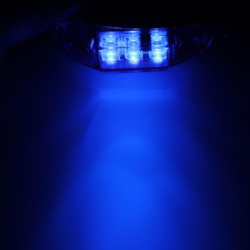 2pcs 3LED 12V/24V Car Trailer Truck Clear Side Marker Lamp Indicator Lorry Turn Signal Light Red/Amber/White Waterproof Light