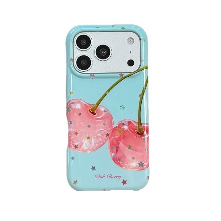 Vibrant Stars and Cherries Case for iPhone 17/16 Pro Max/15/14
