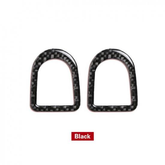 Carbon Fiber Car Door Lock P Decor Trim Cover Fit For Ford Mustang 2009-2013