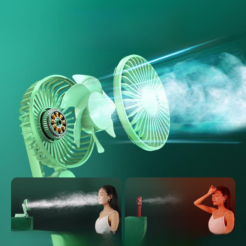 Ventilador dobrável recarregável USB portátil - Mini ventilador portátil ultra silencioso e multifuncional