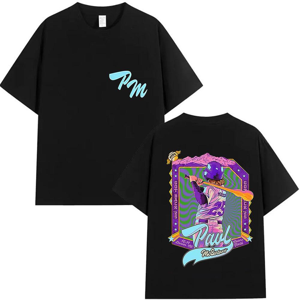 Rock Band Paul McCartney Got Back 2025 Grafik T-Shirts Herren Gothic Mode Baumwolle Kurzarm T-Shirt Hip Hop Kleidung T-Shirt