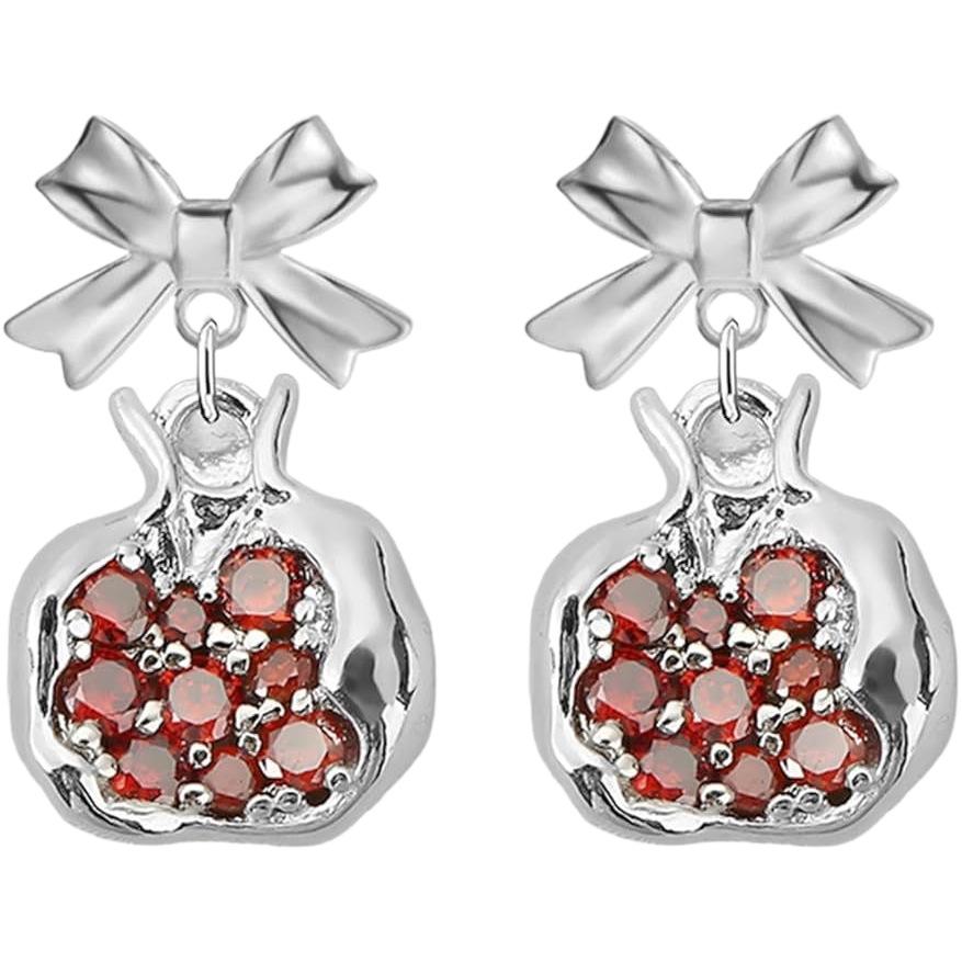 Modny zestaw kolczyków sztyftów z cyrkoniami w kształcie kwiatów 2024 - Biżuteria damska Prezenty