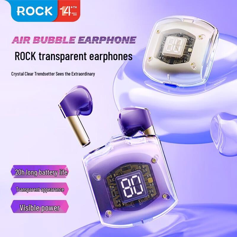 

ROCK Bubble Transparent TWS Bluetooth Earbuds