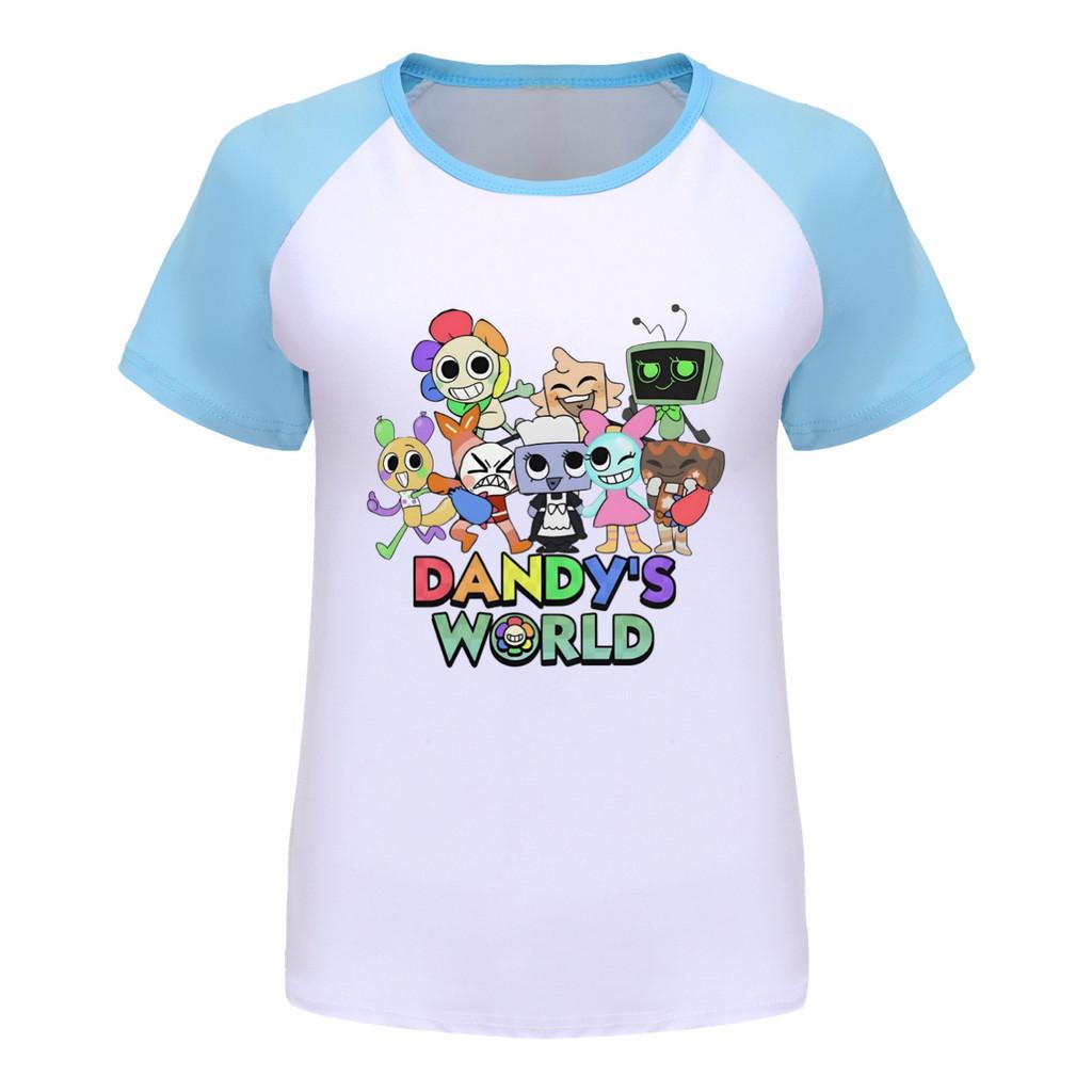 5407 Kid Boy Girl Dandy World Print Raglan Sleeves T-Shirt