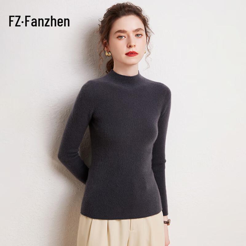 Fanzhen Women's 100% Cashmere Slim-fit Knit Sweater