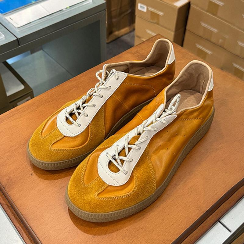 Fashion AIYUQI Women's German Training Shoes Genuine Leather 2025 New Flat Women's Sneakers Lace-up Platform Board Shoes Women