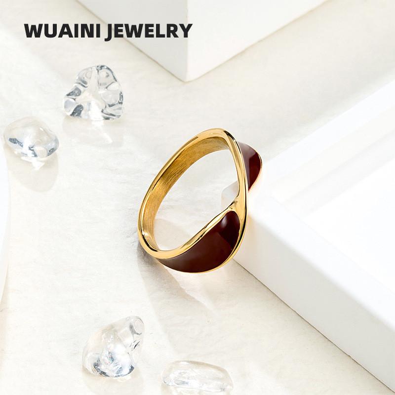 Ankara Fashionable Red Drip Oil Butterfly Ring Made From Premium Titanium Steel Women For