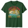 Best Cat Dad Ever Unisexs T Shirt Vintage Inspired Cat Graphic Tee