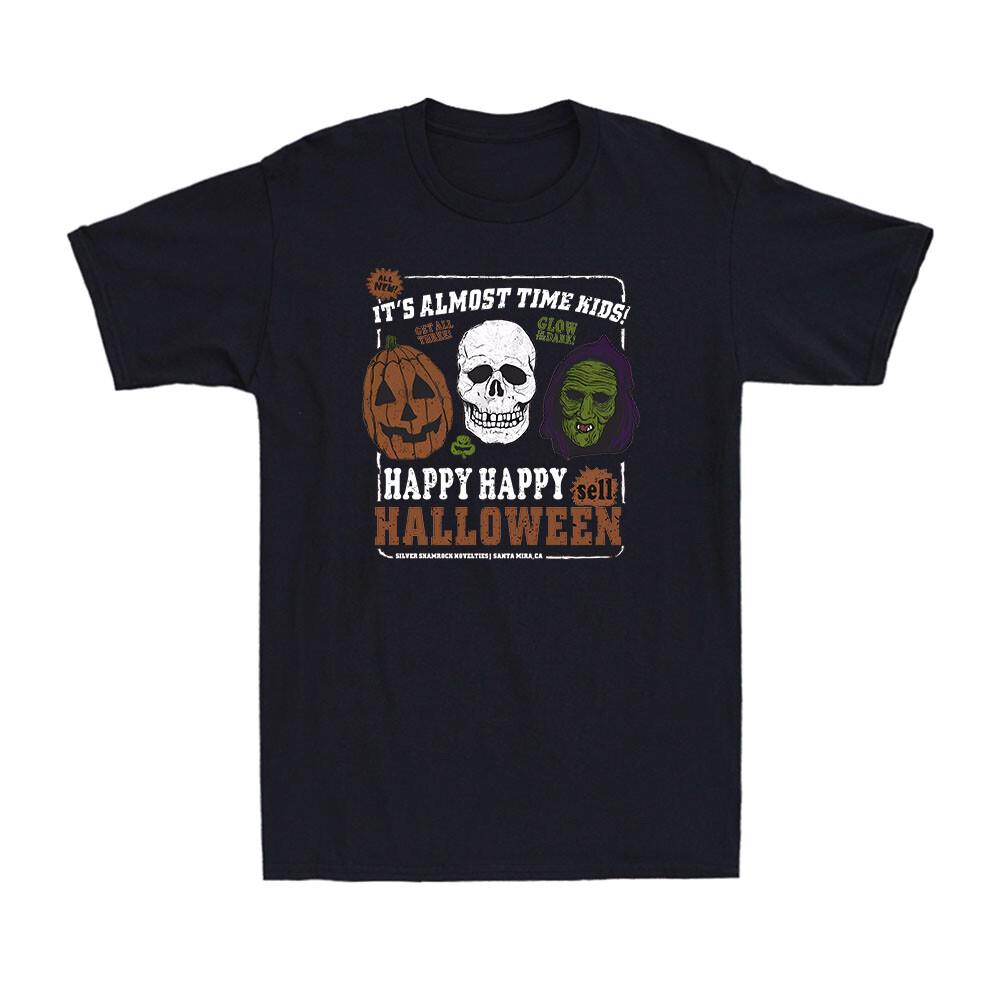 Halloween Silver Shamrock Masks Horror Skull Pumpkin Novelty Unisexs TShirt