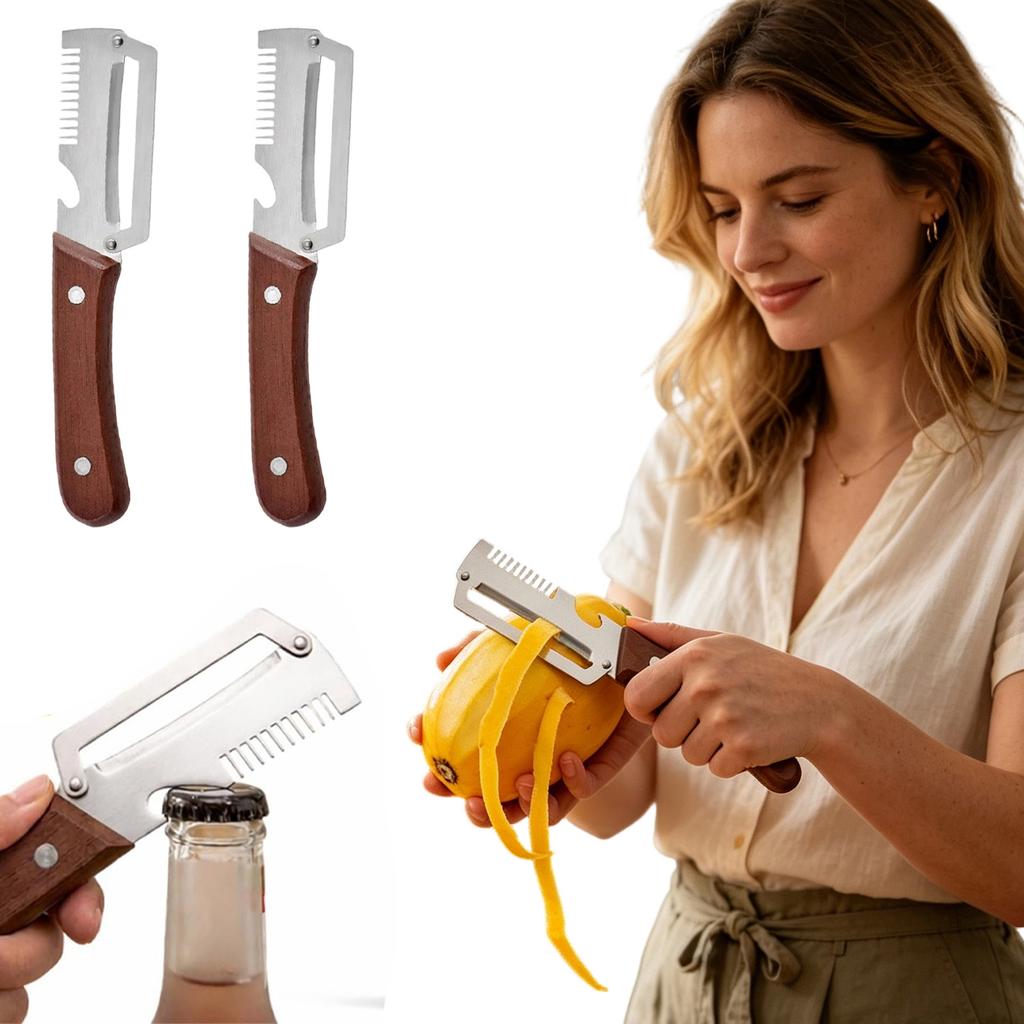 2pc Vegetable Peeler Set Stainless Steel Blades with Ergonomic Plastic Handles Kitchen Tool for Fruit and Vegetable Preparation