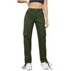 Women's Casual Lightweight Hiking Pants High Waist Beltless Straight Leg Loose 6 Pockets  Cargo Pants