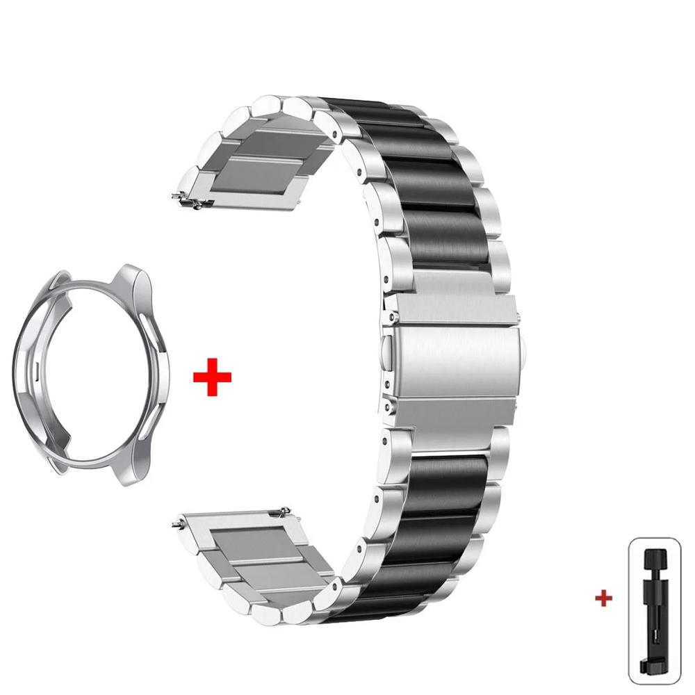 Band+Case for Samsung Galaxy Watch 6 5 4 44 40mm 4/6 Classic 46 42mm Stainless Steel Bracelet Galaxy Watch 3 5 Pro 41 45mm Strap
