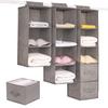 Borsa portaoggetti da appendere per armadio, tipo cassetto intermedio, vestiti, organizer per vestiti, ripiani pieghevoli, organizer per armadio