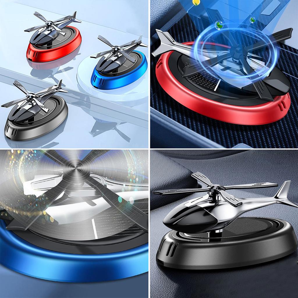 Helicopter Car Air Fresheners Rotating Solar Car Fresheners Airplane Car Perfume Relieve Stress & Purifie Odors for Home