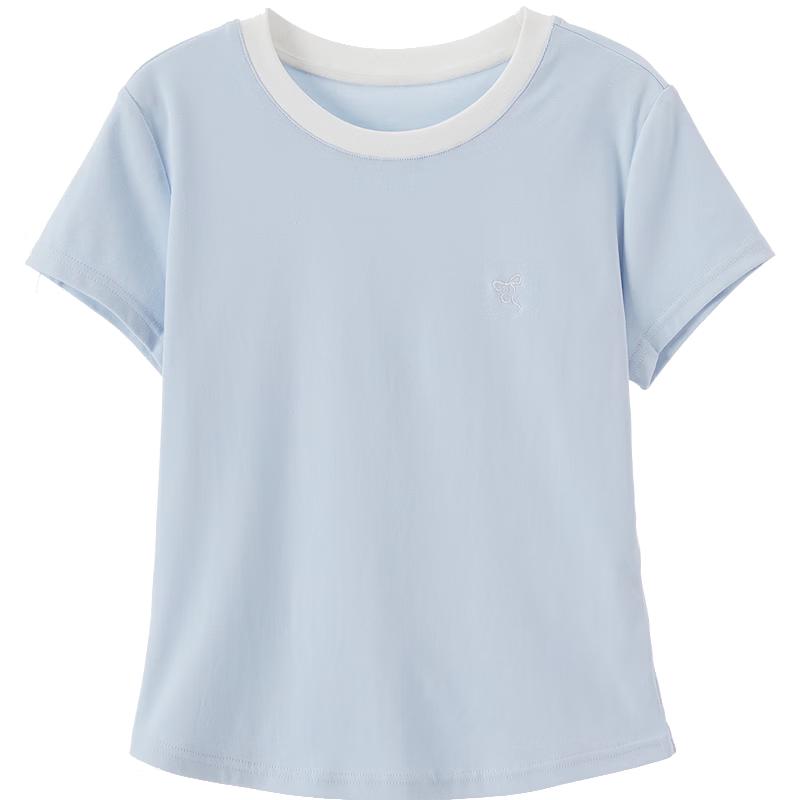 Betu Women s Color-Block Collar Short-Sleeve T-Shirt M