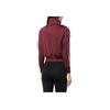 Adidas Logo Stripe High Collar Zip Jacket Women Outerwear Burgundy IB7406