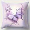 Farfalle e Lavanda Su Federe Adatte Per Divano Auto Camera Da Letto Copricuscino Decorativo Copricuscino