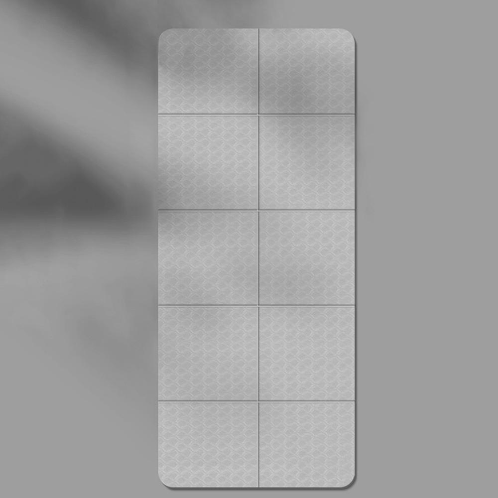 Складной коврик для йоги, складной коврик для пилатеса из ТПЭ, нескользящий коврик для тренировок, портативный коврик для упражнений серый