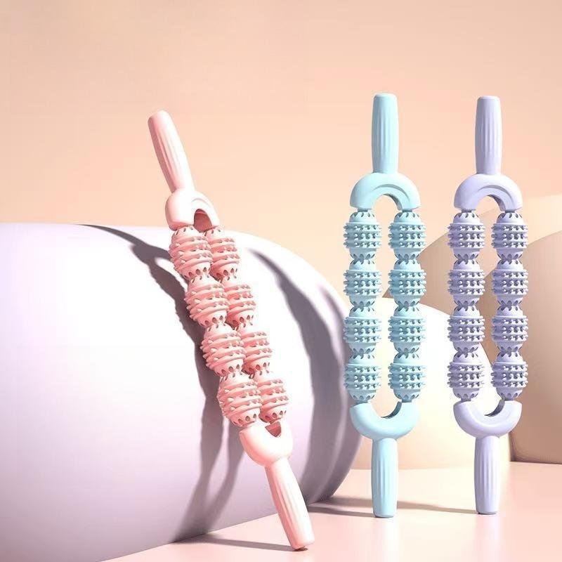 Wolfsbane Manual Cervical Massager Cervical Waist Back Leg Muscle Relaxation Roller Yoga Stick Muscle Fitness Equipment