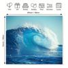 2D Surfwellen-Wandteppich, Blauer Ozean-Fasswellen-Hintergrundtuch