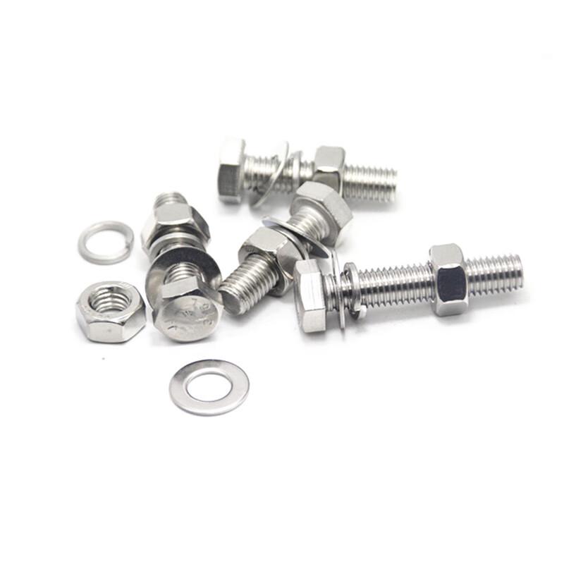 316 Stainless Steel M8 External Hex Screw, Nut & Washer Set