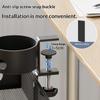 Metal Desk Clamp Organizer with Cup Holder Mesh Drawer Heavy Duty Desktop Storage Rack for Home Office Work Space