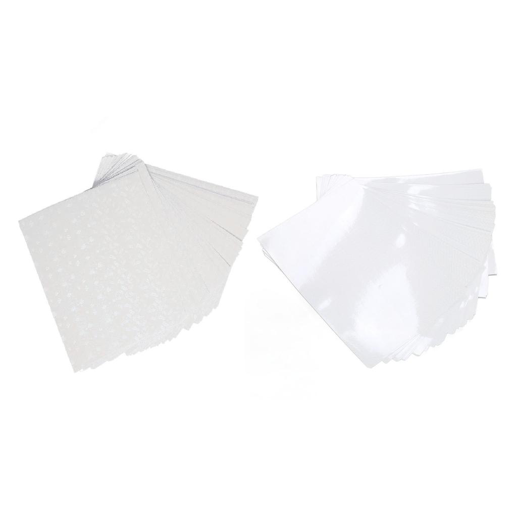 50 Sheets A4 Holographic Cold Laminate Sheet Cuttable Waterproof DIY Self Adhesive Laminating Film F