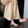 French Retro Vacation Style Woven Toe Cool Slippers Outer Wear Women's 2025 Summer Niche Design Thick Heel Sandals