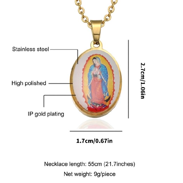 Blessed Pendant In Stainless Steel Women Chain Necklace Religious Women Necklace Suitable for Spiritual Elegances