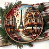 Iron Eiffel Tower Wall Art Paris Cafe Scene Metal Wall Decor French Bohemian Style Home Decor