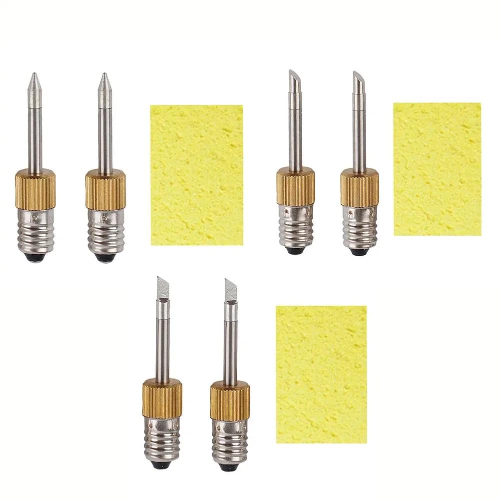 With Sponge Soldering Iron Tip Nozzle Wire Steel Welding Head 50 Mm Accessories B C K Type E10 Interface Power Tools