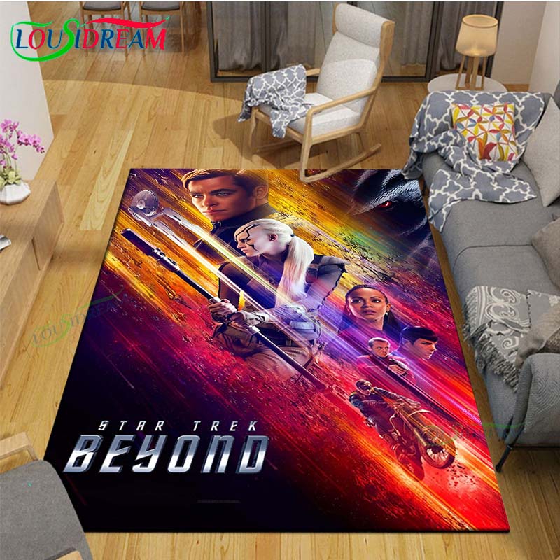 Fashion Famous Films S-Star-T-Trek Carpet Living Room Bedroom Bedside Mat Fashion Floor Mat Area Rug Door Mat Bedroom Decoration