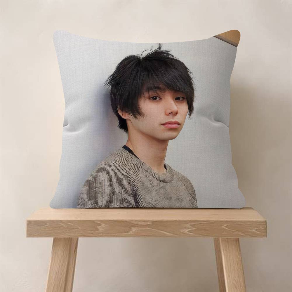Actor N-Nijiro Murakami Cushion Cover Car Throw Pillow Case For Sofa Car Christmas Gift