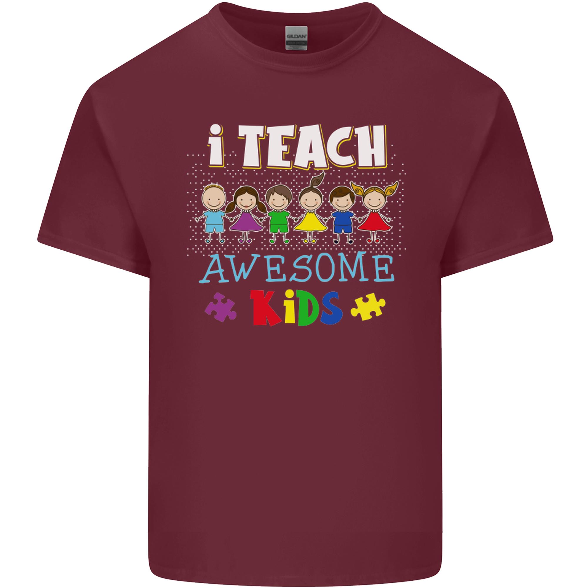 Autism Teacher I Teach Awesome Kid Autistic Unisexs Light Cotton TShirt S