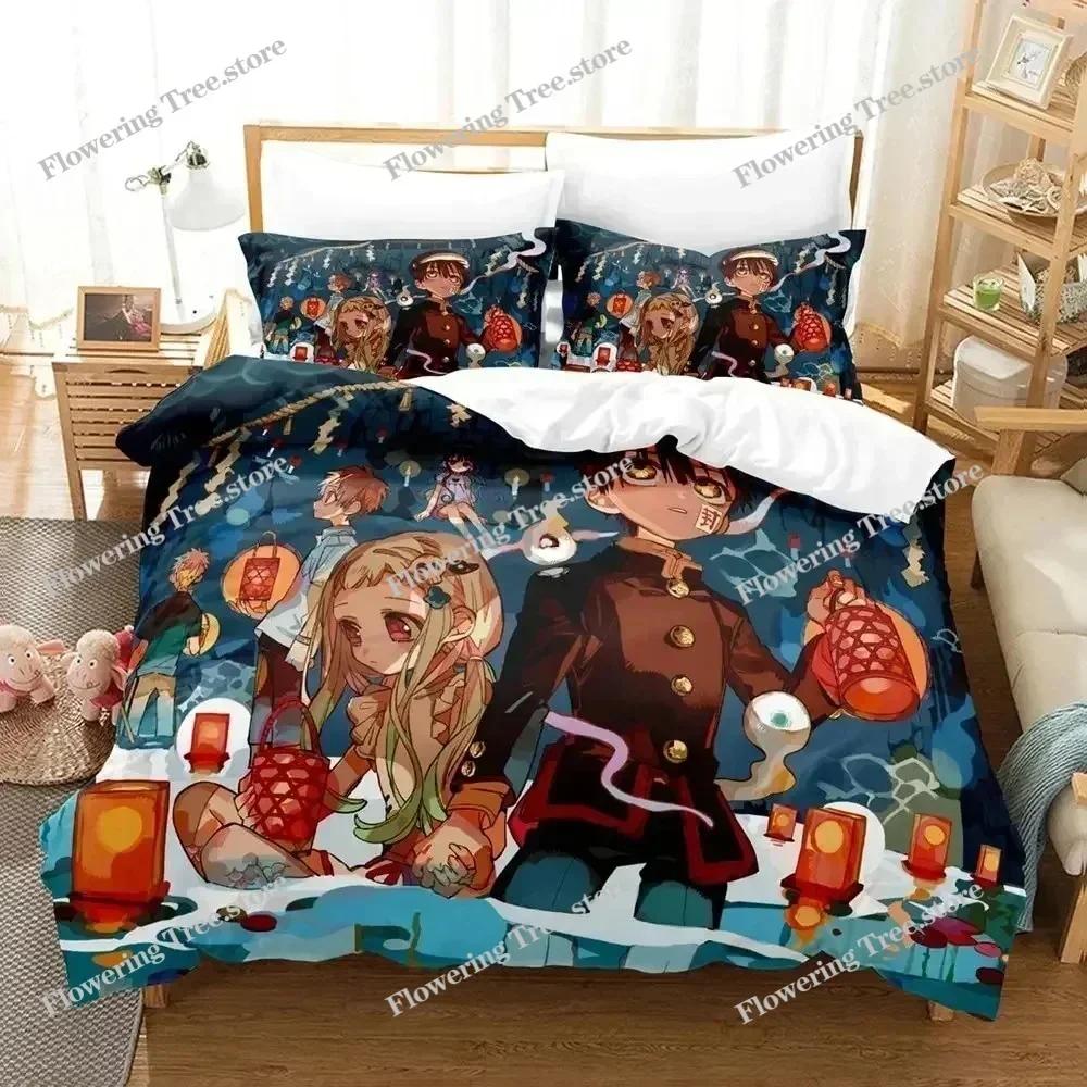 Fashion 3D Printing Anime Toilet-bound Hanako-kun Bedding Set Duvet Cover Sets Comforter Bedding Double Size Adults Kids Gift029