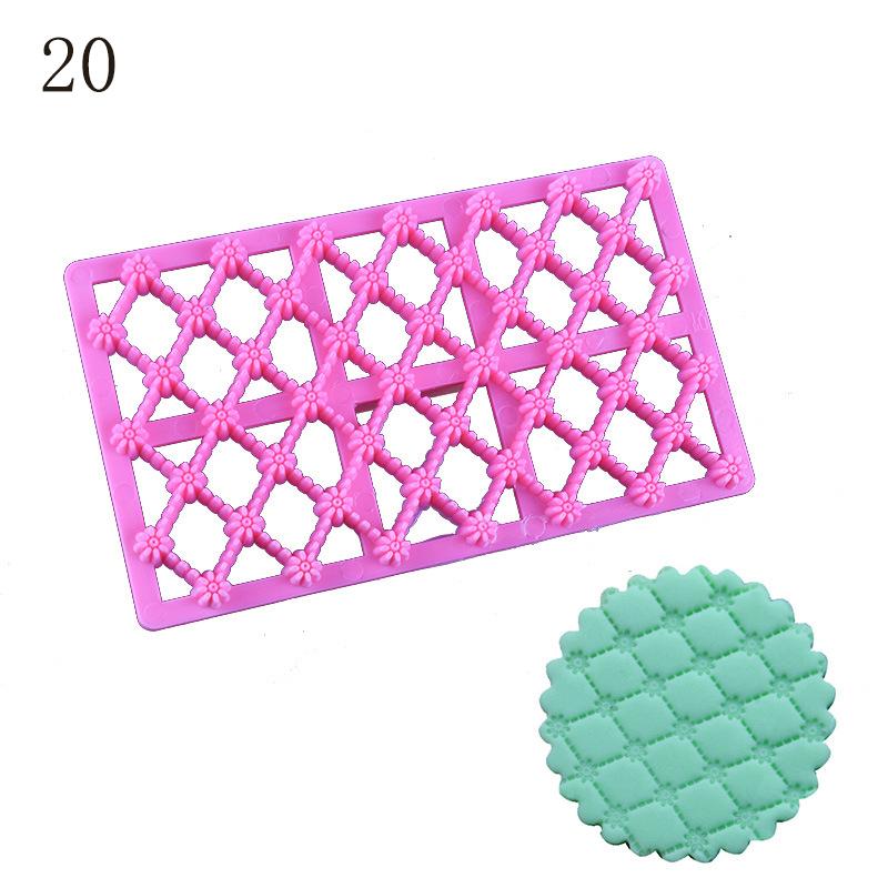 

20 различных шаблонов для резки торта, формы для печенья, помадка, шоколад, выпечка, форма для тиснения, шаблон для кружева, украшения, инструмент