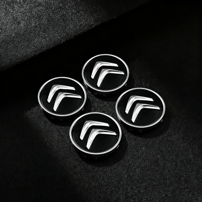 Citroën Logo Wheel Center Cap ABS+Metal Alloy Hub Cover for C3 C4 C5 C1 Berling Xsara Picasso Replacement Wheel Rim Emblem Set