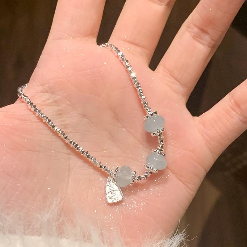 Bracelet élégant en argent sterling avec perles – Cadeau de luxe léger et exquis pour petite amie et bijou tendance