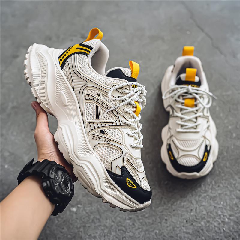 Men's shoes 2025 new autumn breathable casual versatile sports non-slip youth lightweight trend platform dad shoes