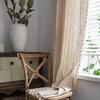 American Style Simple Solid Color Imitation Bamboo Knot Hemp Beige Tassel Bedroom Living Room Shading Insulation Window Curtain
