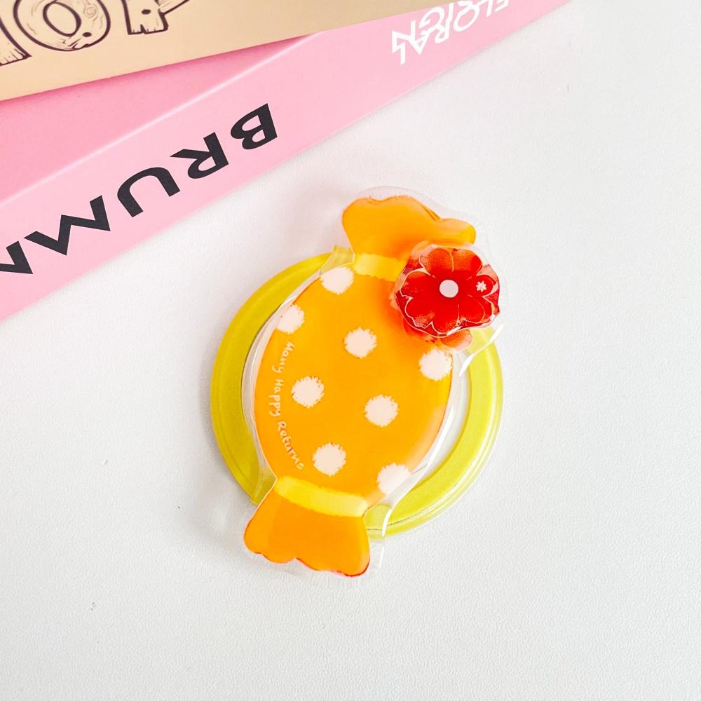Cute Spring Picnic Party Phone Grip Stand For MagSafe Collapsible Magnetic Holder For iPhone Samsung Phone Accessories Girl Gift