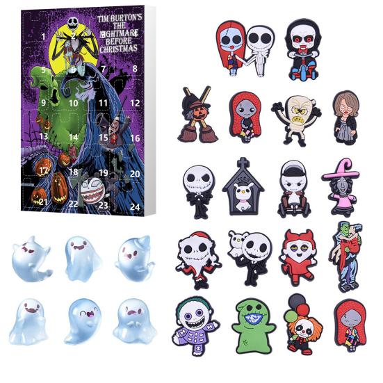 

Юшэн Хэллоуин Адвент-календарь 24 Мини Полирезиновые Страшные Куклы Хэллоуин Календарь Обратного Отсчета Коллекционные Фигурки Ужасов из Фильмов для Детей F