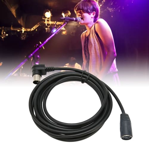 90 Degree MIDI DIN Extension Cord, Professional 5-Pin DIN Male To Female MIDI DIN Extension Cord 9.8